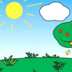 英語で空の色は何色？のうた