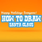 サンタクロースの描き方を英語で解説してくれる動画