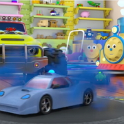 英語で色を学べるとっても楽しい自動車レースの３DCGアニメ