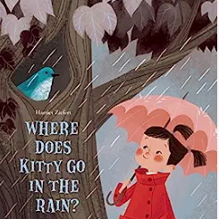 英語絵本「Where Does Kitty Go In The Rain」キティちゃんは雨の日にどこに行くの？