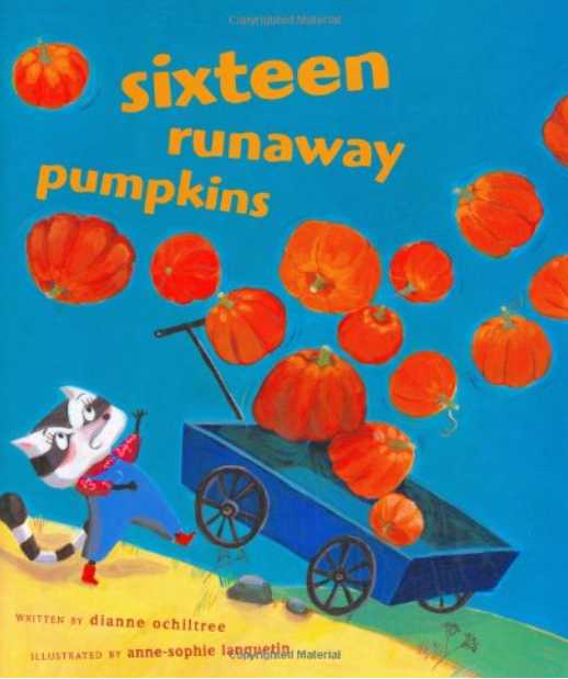 幼児向けハロウィーン英語絵本：読んで遊んで数を覚える「Sixteen Runaway Pumpkins」